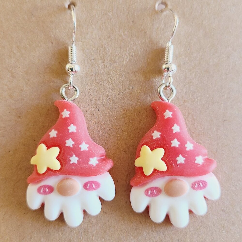 Christmas Theme‎ Gnome Dangle Drop Earrings Women's NEW 2 inches Holiday Festive